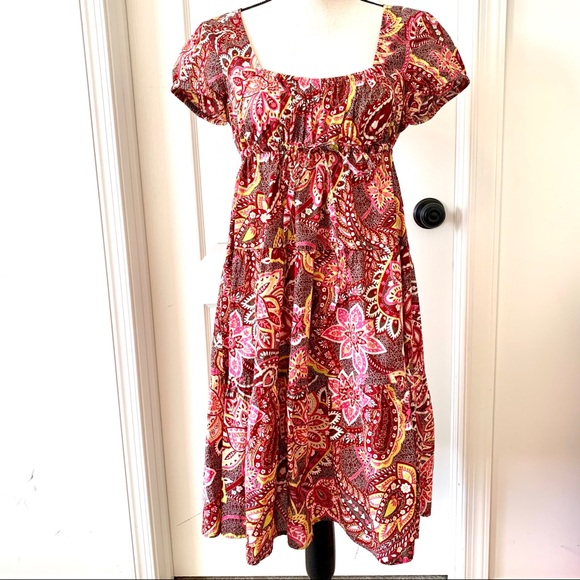 LOFT Dresses & Skirts - Loft Tiered Paisley Boho Dress